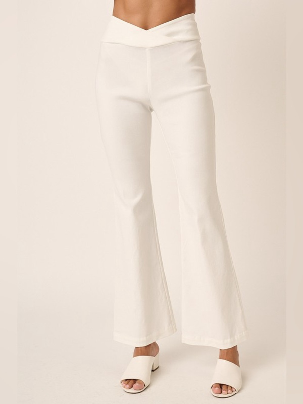Mittoshop Surplice V Waist Flare Pants